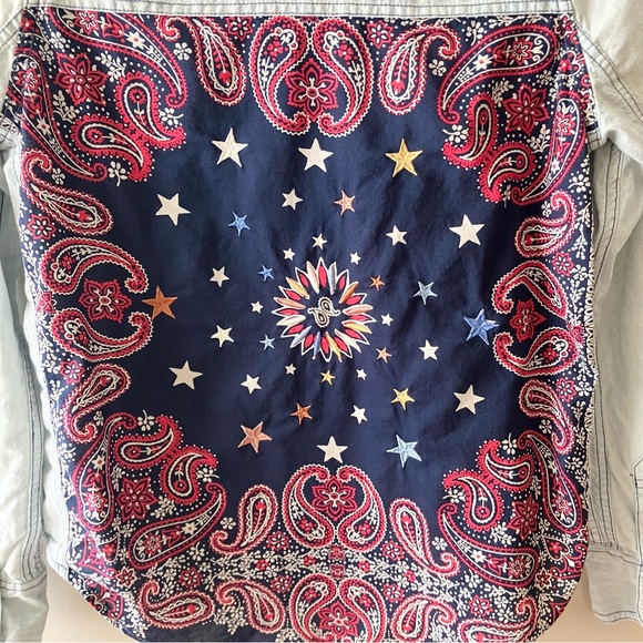 FREE PEOPLE Bandana Bandit Button up Chambray Shirt - Picture 4 of 6